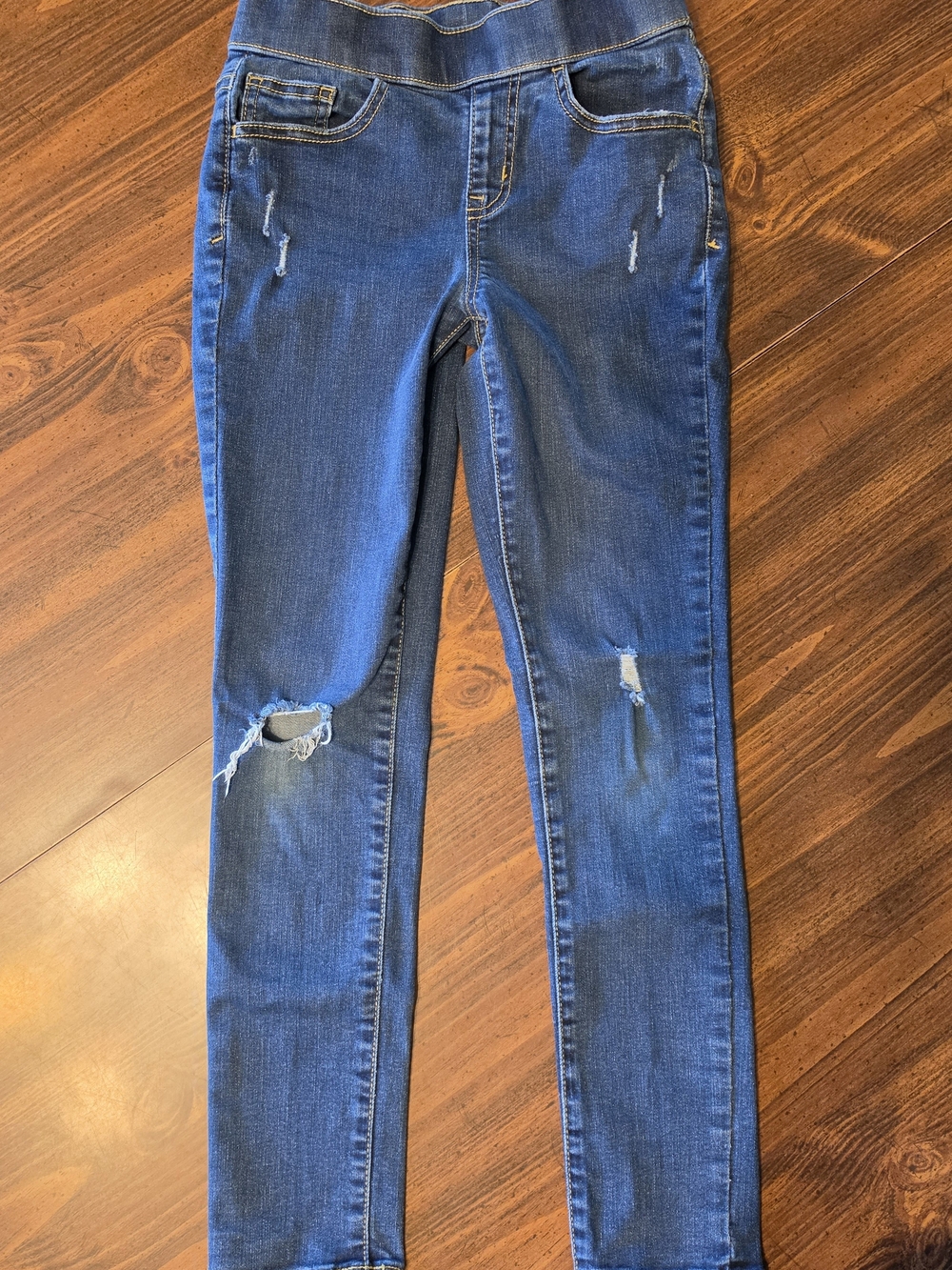 Girls 10 Cat & Jack Blue Distressed Skinny Jeans Jeggings